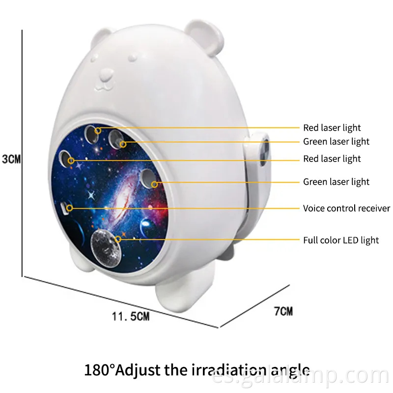 Lámpara de proyección de venta caliente láser láser cielo proyector de dormitorio de dormitorio estrella estrella luz de la luz del proyector luz